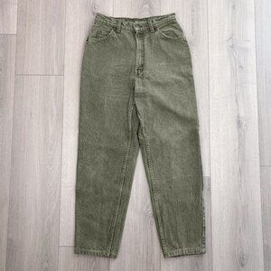Levi's Womens 900 Series Vintage Mom Jeans Green Denim High Waisted Sz 27